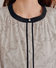 Tiaclasse L 【安田美沙子さん着用・新色/XSサイズ追加・洗える】フラワープリント配色ワンピース