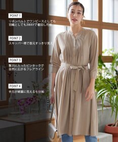 Tiaclasse L 【3way】ピンタックシャツワンピース