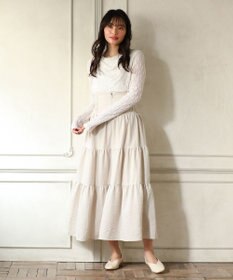 Green Parks ・ELENCARE DUE リネンライクティアードスカート