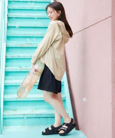 Feroux 【接触冷感・UVカット・吸水速乾】ラッシュガードフリル パーカー