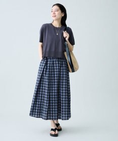ANY 【2SET】ニット×チェックスカートセット