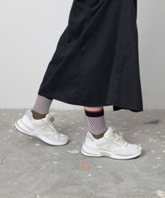 TRICOTE ボーダー柄 メッシュソックス