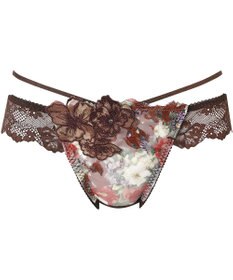 WACOAL Ｔバック ショーツ 【リボンブラ 胸もとフィットながもち】 BXB490とペア はきこみ丈あさめ バックのかぶりが広め ソング レディース PXB490 /ワコール