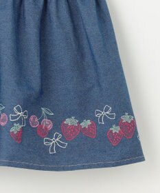 ANY KIDS 【チェリーベリーシリーズ】フルーツ 刺繍 ジャンパースカート