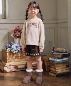 ANY KIDS なかよしサガラ刺繍 裏シャギー トレーナー