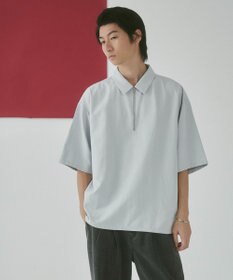 WEGO 【LUCY】アイススウェードハーフジップシャツ（S）