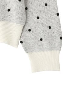 earth music&ecology ドットジャガードカーディガン