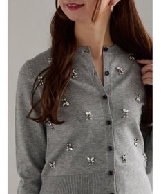 Te chichi ビジューニットコンパクトカーディガン