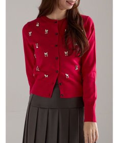 Te chichi ビジューニットコンパクトカーディガン