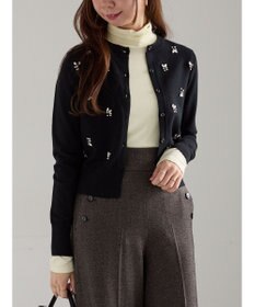 Te chichi ビジューニットコンパクトカーディガン