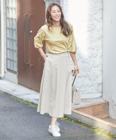 ANY リネンライクオックス フレアスカート