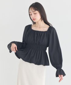 earth music&ecology バルーンヘムブラウス