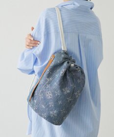 russet デニムジャガード3WAY巾着バッグ(CE-1688)