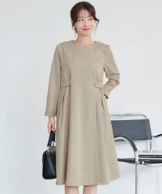 Tiaclasse L 【洗える】ウール調Aラインワンピース