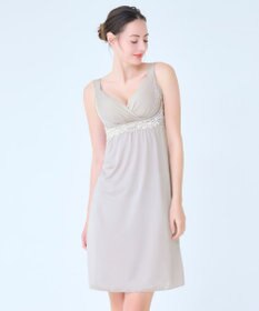 BRADELIS New York 【BRADELIS NewYork peace】綿混キャッチャーカップレースブラスリップ25 補正 下着 インナー カップ付き ワンピース