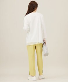 ANY SIS L 【貴島明日香さんコラボ】チュールレイニャード猫 Tシャツ