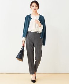 ANY SIS 【蓄熱効果】サーモトロン 2WAYストレッチ テーパードパンツ（チェック柄）