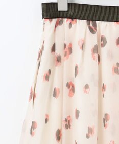 自由区 L 【洗える】グラデーションペタルプリント スカート