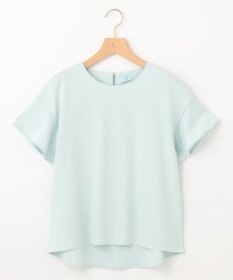 組曲 【洗える】シルケットポンチ フリルスリーブ カットソー