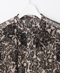 23区 ボタニカルプリント フレア ワンピース