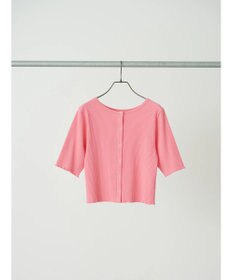 earth music&ecology ドットボタン５分袖リブプルオーバー