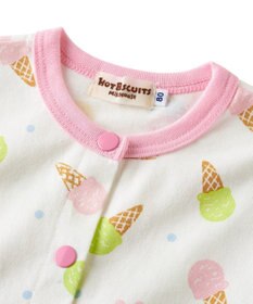 MIKI HOUSE HOT BISCUITS アイス柄 腹巻付き半袖パジャマ