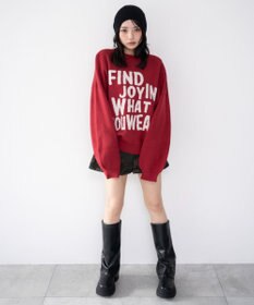WEGO グラフィックニットプルオーバー