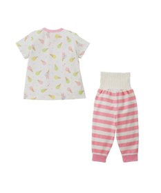 MIKI HOUSE HOT BISCUITS アイス柄 腹巻付き半袖パジャマ