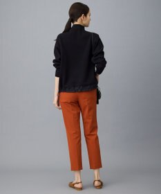 自由区 L 【19号サイズまで展開】TRギャバ裏起毛テーパード パンツ