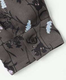 自由区 L 【WEB&一部店舗限定】ハーバルフロープリント8分袖 ワンピース