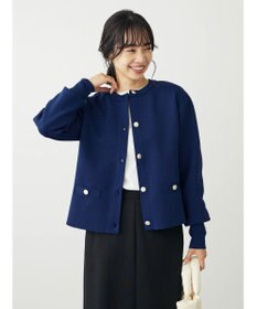 Green Parks ゴールド釦ボックス型カーディガン