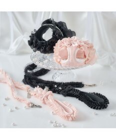 PET PARADISE cherircouture ツイード リボンリード 《ブラック》 ４Ｓ～３Ｓ