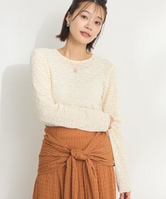 CRAFT STANDARD BOUTIQUE 花柄レースシャーリングプルオーバー