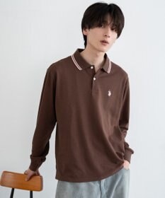 WEGO 【25年秋冬新作/ユニセックスITEM/SMLサイズ展開】別注USPOLOラインポロシャツ（長袖）