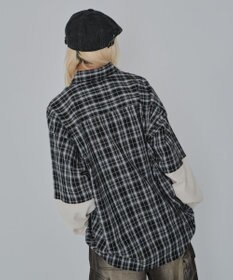 WEGO 【ユニセックス着用ITEM/MLサイズ展開】チェックレイヤードシャツ（LS）