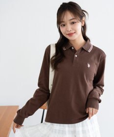 WEGO 【25年秋冬新作/ユニセックスITEM/SMLサイズ展開】別注USPOLOラインポロシャツ（長袖）