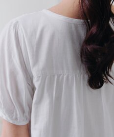 Tiaclasse 【洗える】パンチングレースピンタックチュニックブラウス