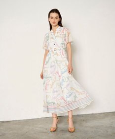 GRACE CONTINENTAL ロープロゴプリントワンピース