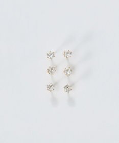 Phoebe 【金属アレルギー対応】6setビジューピアス　ゴールド/サージカルステンレス