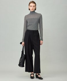 ICB 【UVカット・洗える】ウール2WAYストレッチ ワイドパンツ