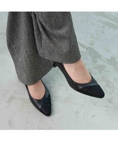 Riz raffinee <Riz raffinee>異素材ポインテッドトゥコンビパンプス