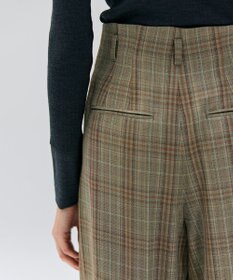 BEIGE， SELMA / チェックウールハイウエストタックパンツ