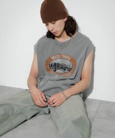 WEGO 【ユニセックス着用アイテム/手洗い可】ピグメントグラフィックノースリーブ