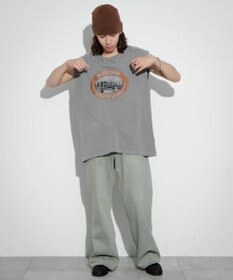 WEGO 【ユニセックス着用アイテム/手洗い可】ピグメントグラフィックノースリーブ