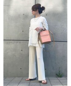 Green Parks AnriettMusee シャーリングスリーブＴシャツ＋レースキャミソールＳＥＴ