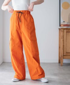 WEGO 【ウエストゴム】ナイロンイージーワイドカーゴパンツ