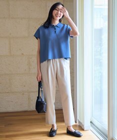 ANY ミラノリブニットポロ