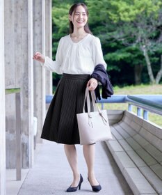 Tiaclasse 【スマート裏起毛】 ボウタイ風ブラウス