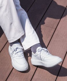 Pointer 日本製 本革軽量 大人厚底スニーカー