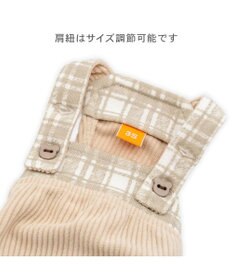 PET PARADISE ペットパラダイス くまちゃん チェックオーバーオール  小型犬